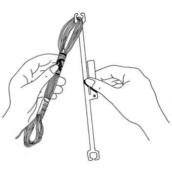 Plastová držátka přízí DMC (10 ks)