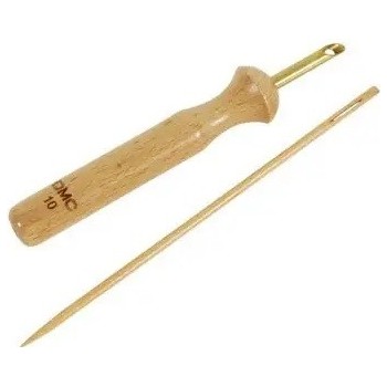 Dutá jehla (punch needle) s dřevěnou rukojetí DMC