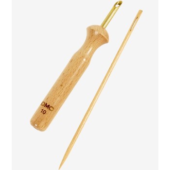 Dutá jehla (punch needle) s dřevěnou rukojetí DMC