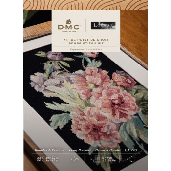 Sada na vyšívání DMC Redouté Peony Branches, Pivoňky