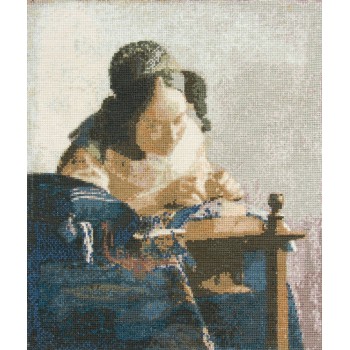 Sada na vyšívání DMC Vermeer The Lacemaker, Krajkářka