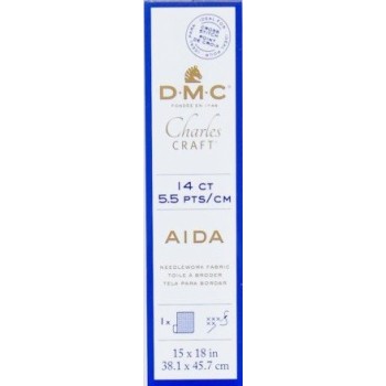 Vyšívací látka Aida 14 ct DMC 100% bavlna stočená v tubusu tělová nude