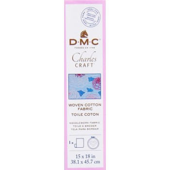 Vyšívací látka Perkál DMC 100% bavlna stočená v tubusu růžovofialová,