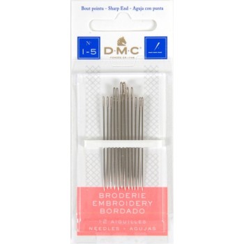 Vyšívací jehly DMC s ostrou špičkou