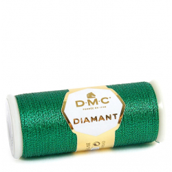 Metalická nit DMC Diamant D699 zelená