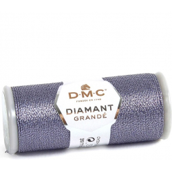 DMC Diamant Grandé metalická nit, šedá
